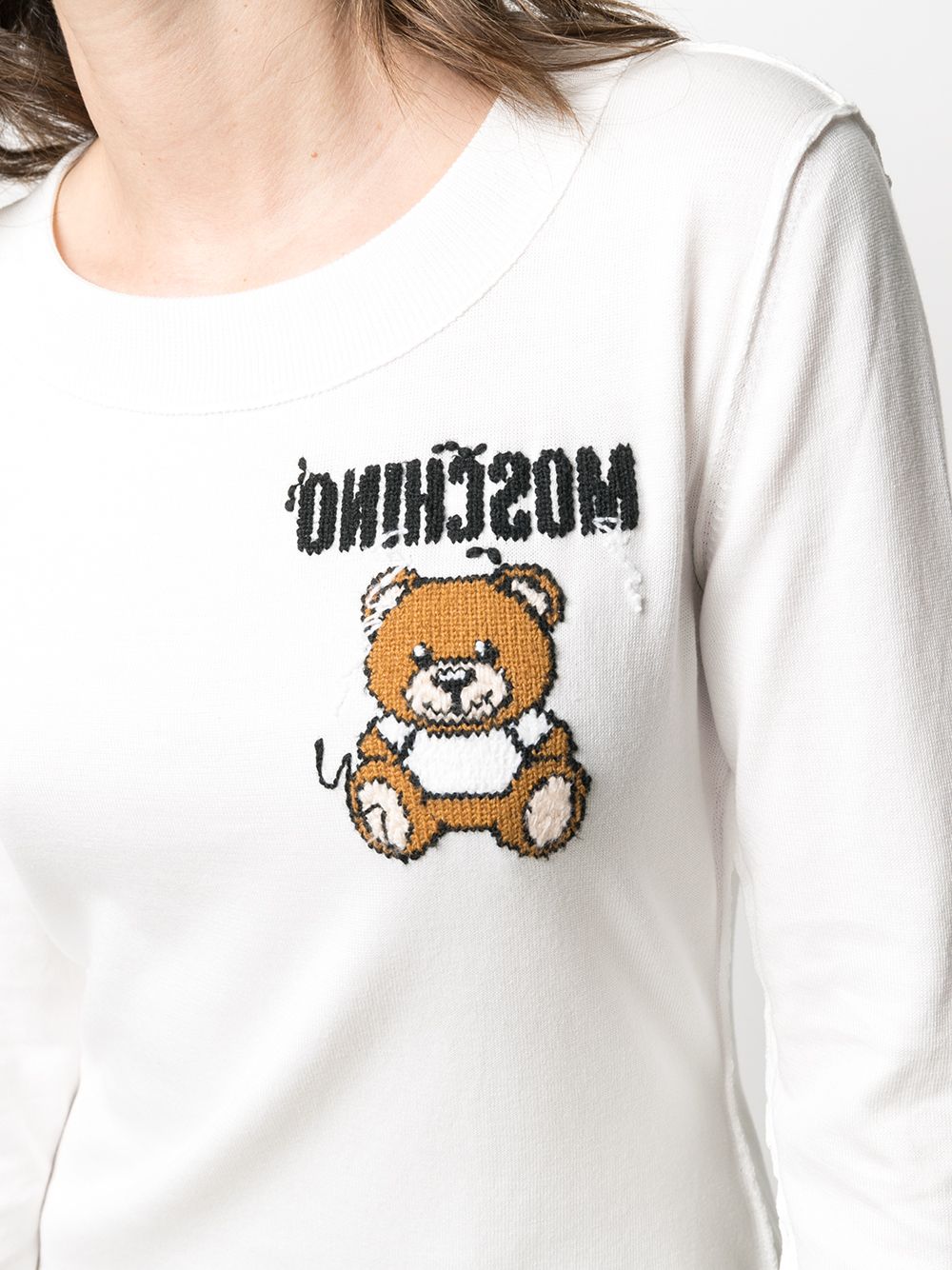 фото Moschino платье с вышивкой teddy bear