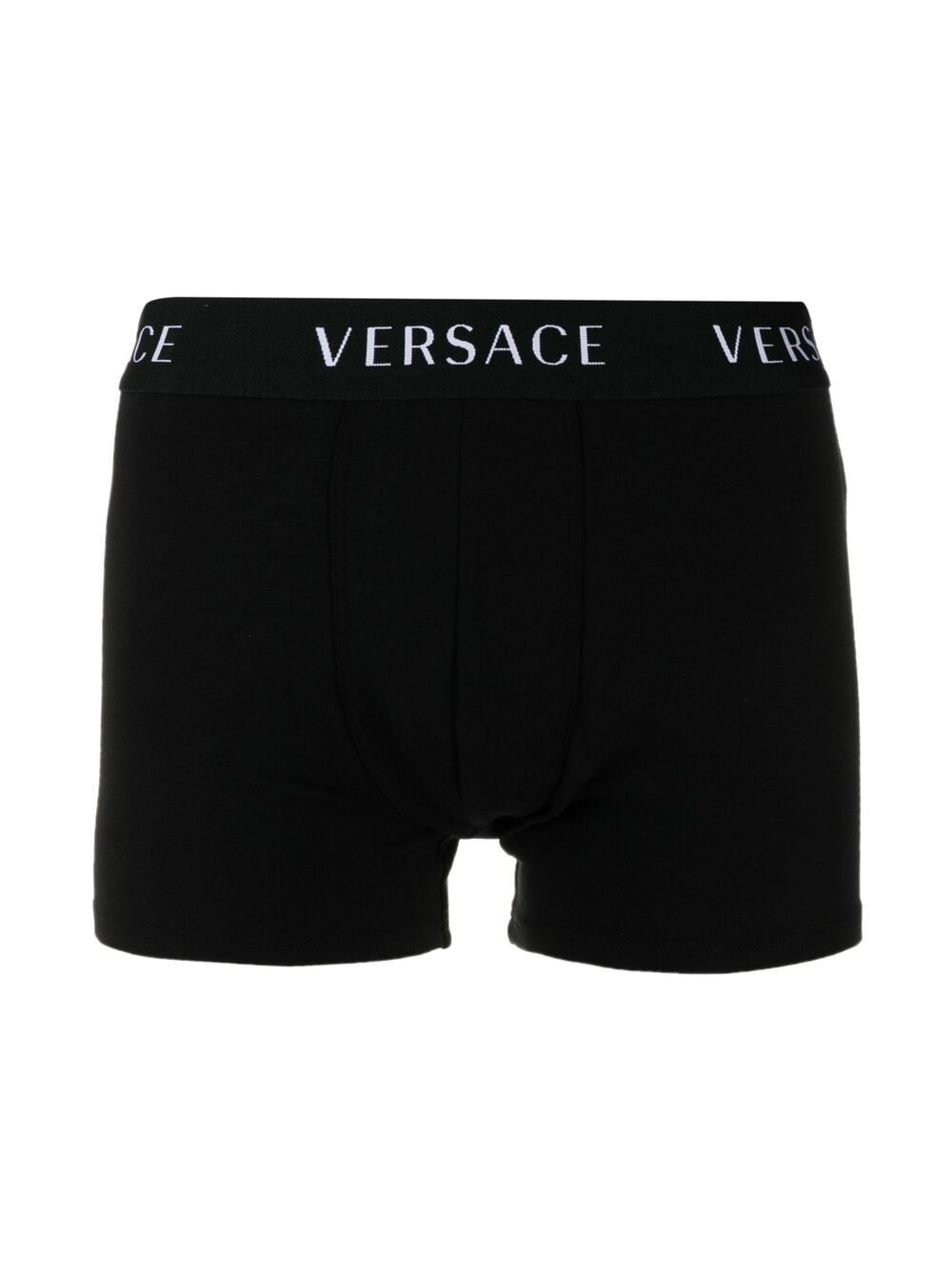 Versace Set van twee slips met logo tailleband - Zwart