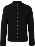 agnès b. Nacre snap-button cotton cardigan - Black