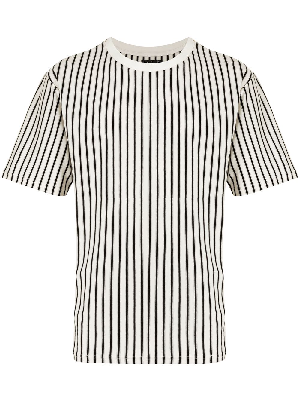 Agnès B. Striped Pattern T-shirt In White