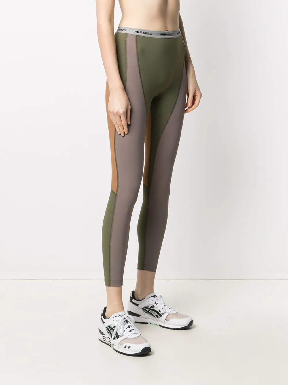Palm Angels Legging met colourblocking Grijs