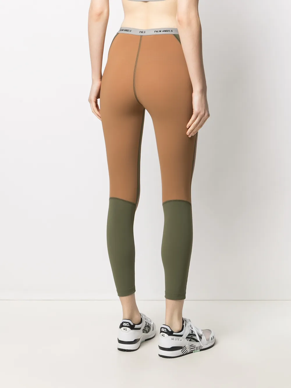 Palm Angels Legging met colourblocking Grijs