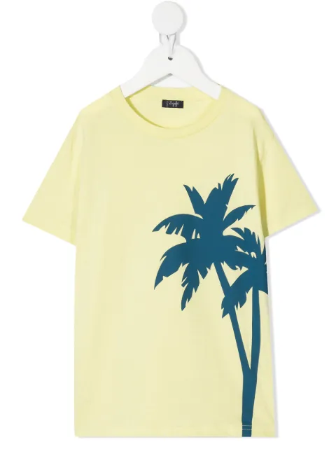 Il Gufo palm tree-print cotton T-shirt
