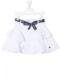 Alberta Ferretti Kids ruffle-trim belted skirt - White