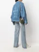 Image 2 of Golden Goose slogan print distressed denim jacket