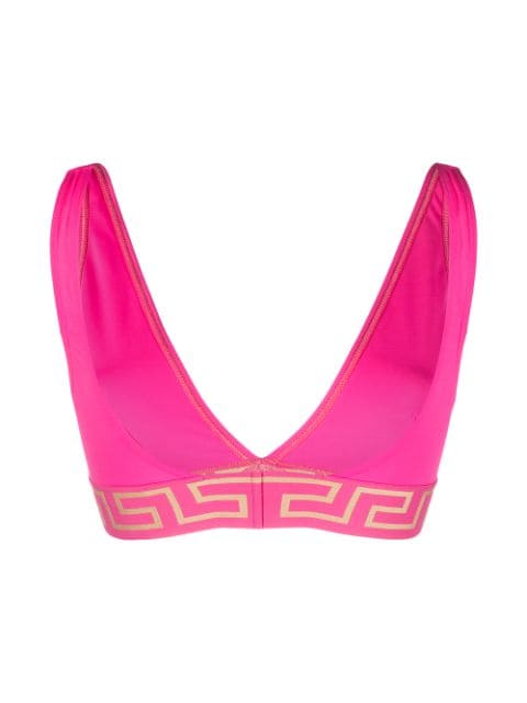 Shop Versace Greca-pattern bikini top with Express Delivery - FARFETCH