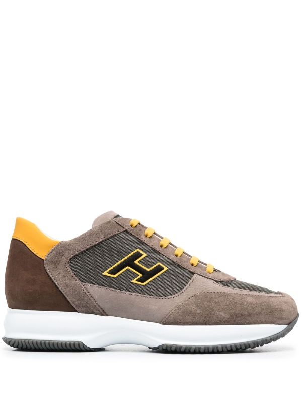 Hogan Brown Interactive Low Top Sneakers For Men Hxm00n0q101pdu647h At Farfetch Com