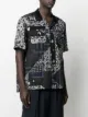 Sacai mixed-print cotton shirt