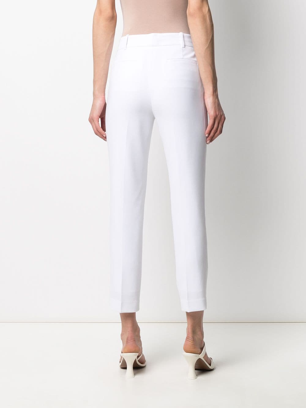 Shop Michael Michael Kors Slim-fit Trousers In White