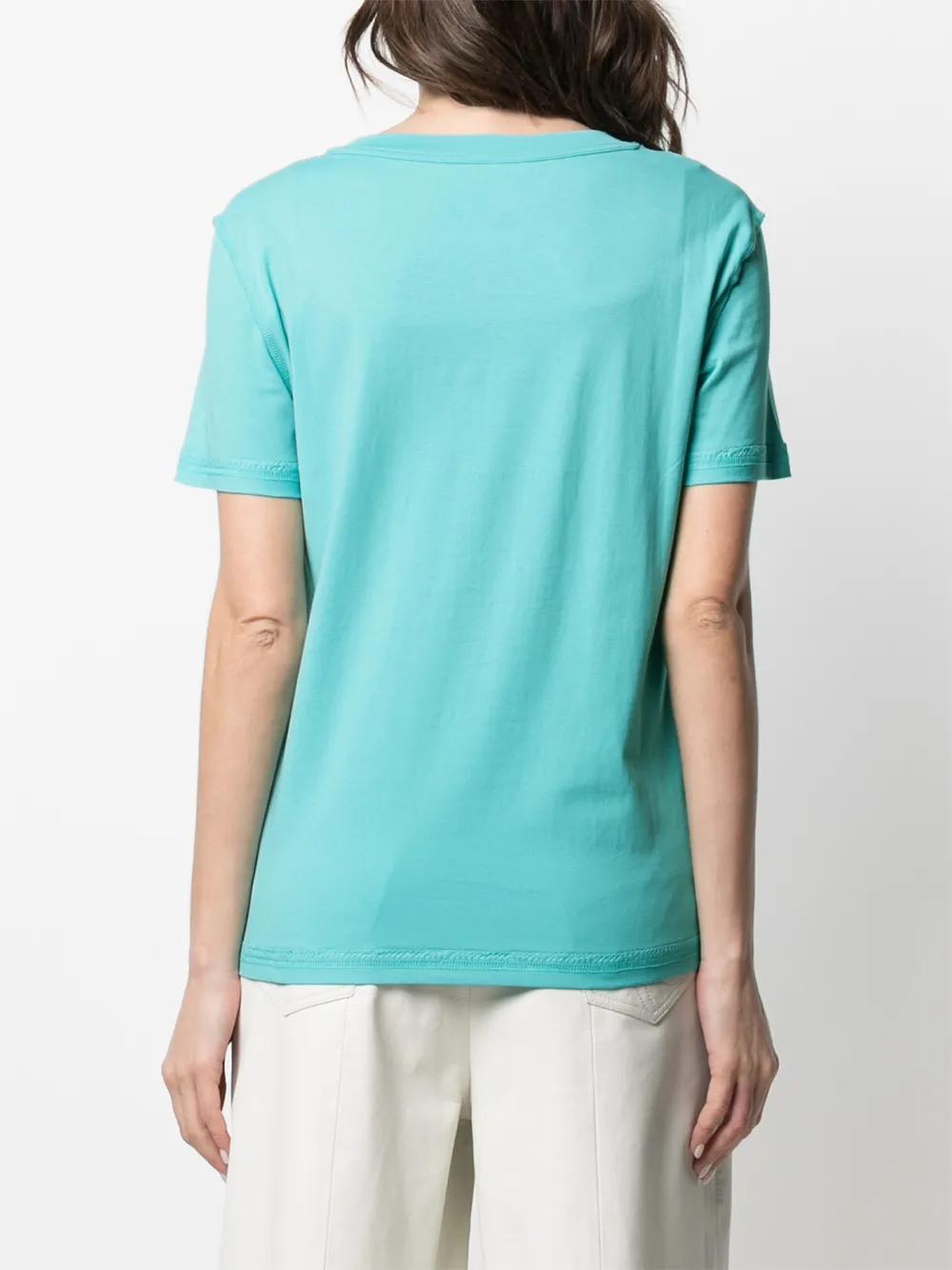 фото Moschino футболка с вышитым логотипом