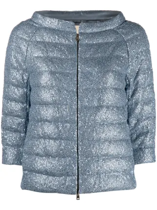 Herno sparkle quilted coat shop