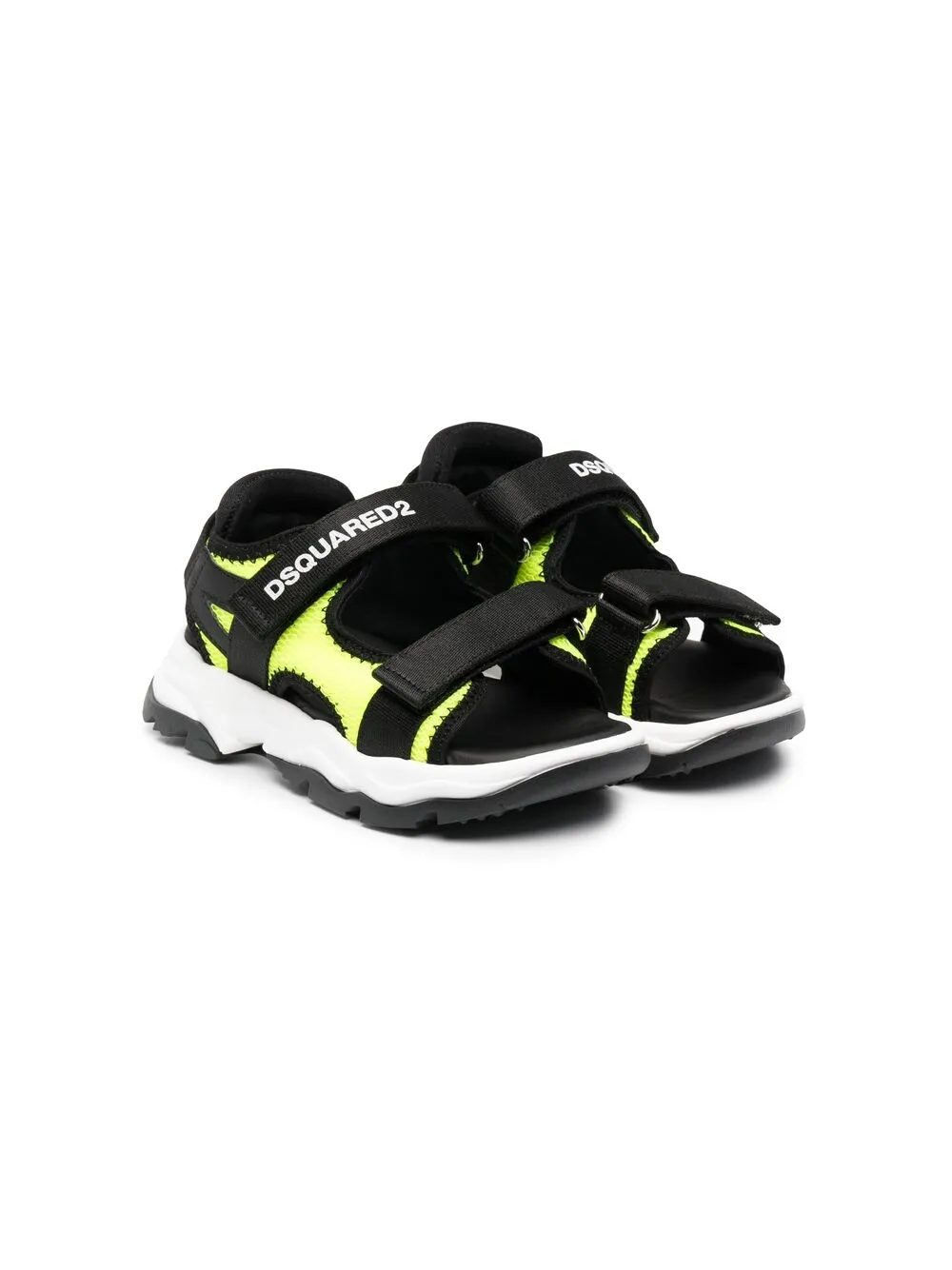 DSQUARED2 KIDS touch-strap logo sandals Black