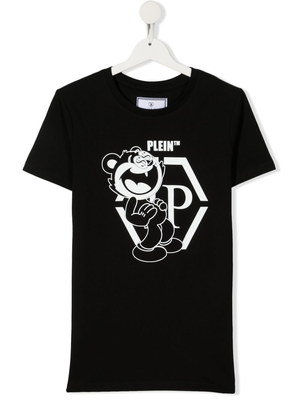 Shop Philipp Plein Junior Teen Graphic Logo Print T-shirt In Black