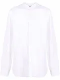 Barba band collar linen shirt - White