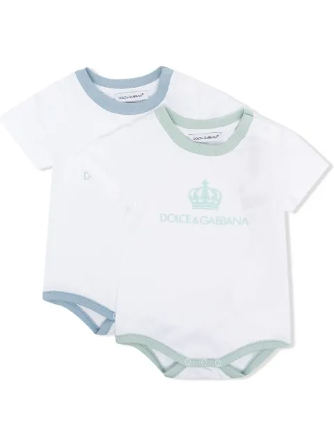 Dolce & Gabbana Kids two-pack logo-print babygrows