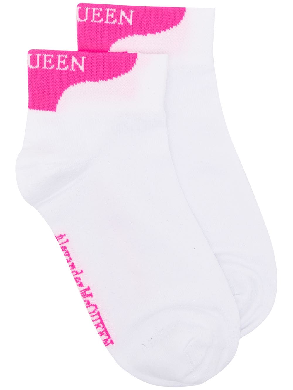 

Alexander McQueen logo-intarsia socks - White