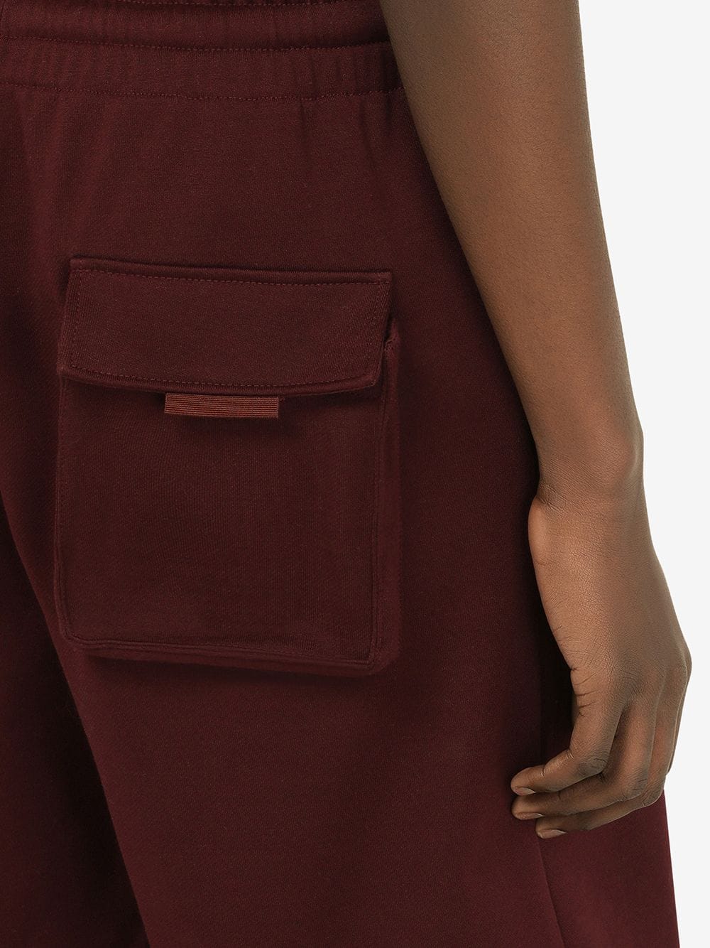 Shop Dolce & Gabbana Logo Pocket Drawstring Shorts In Red
