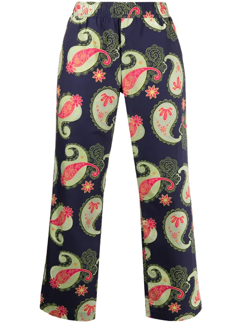  RASSVET pantalones rectos con estampado de cachemira 
