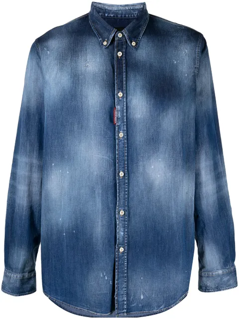distressed denim shirt