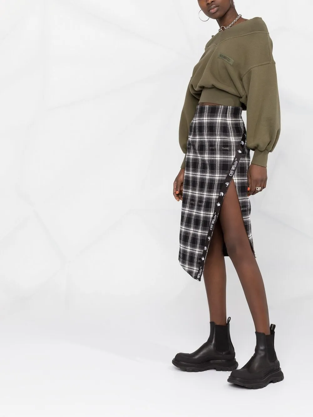 Palm Angels Off-shoulder sweater Groen