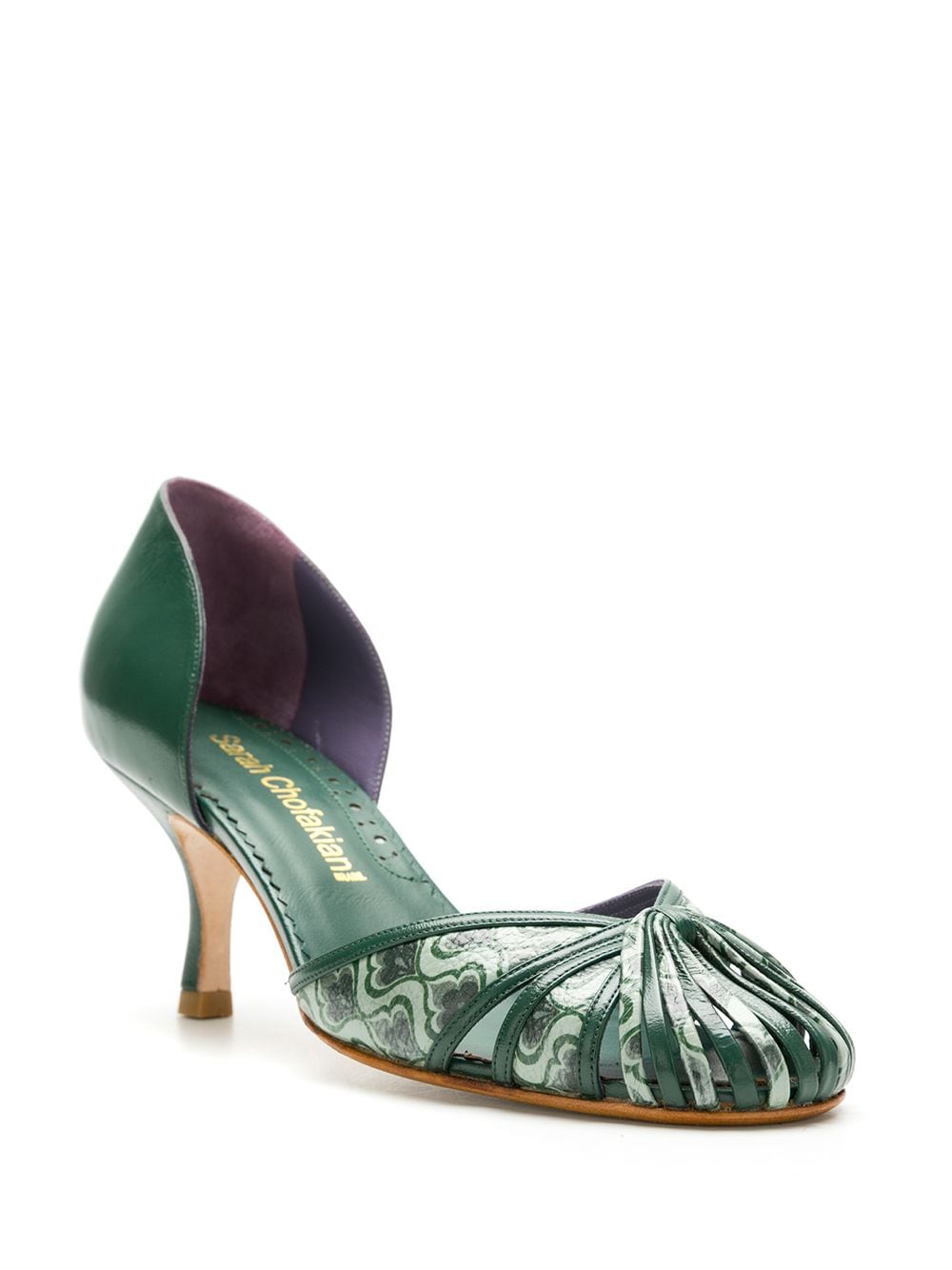 Sarah Chofakian Sarah leren pumps - Groen