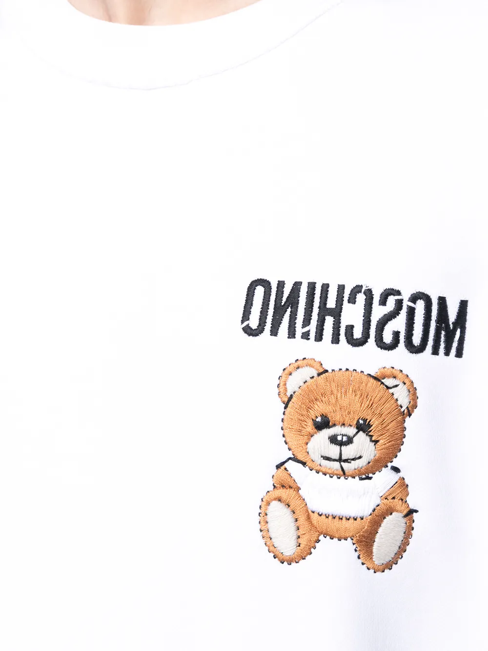 фото Moschino толстовка с вышивкой teddy bear