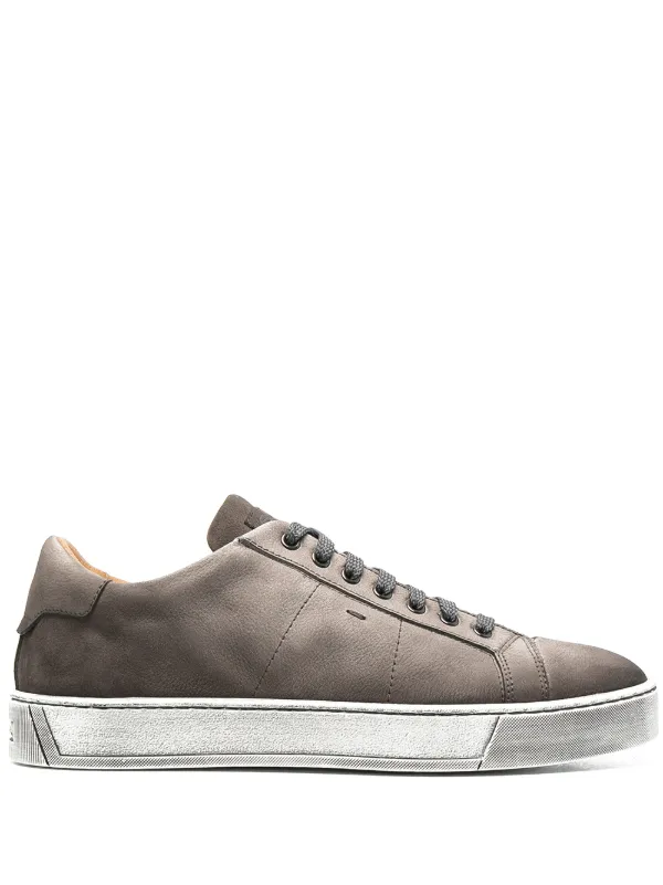 santoni leather sneakers