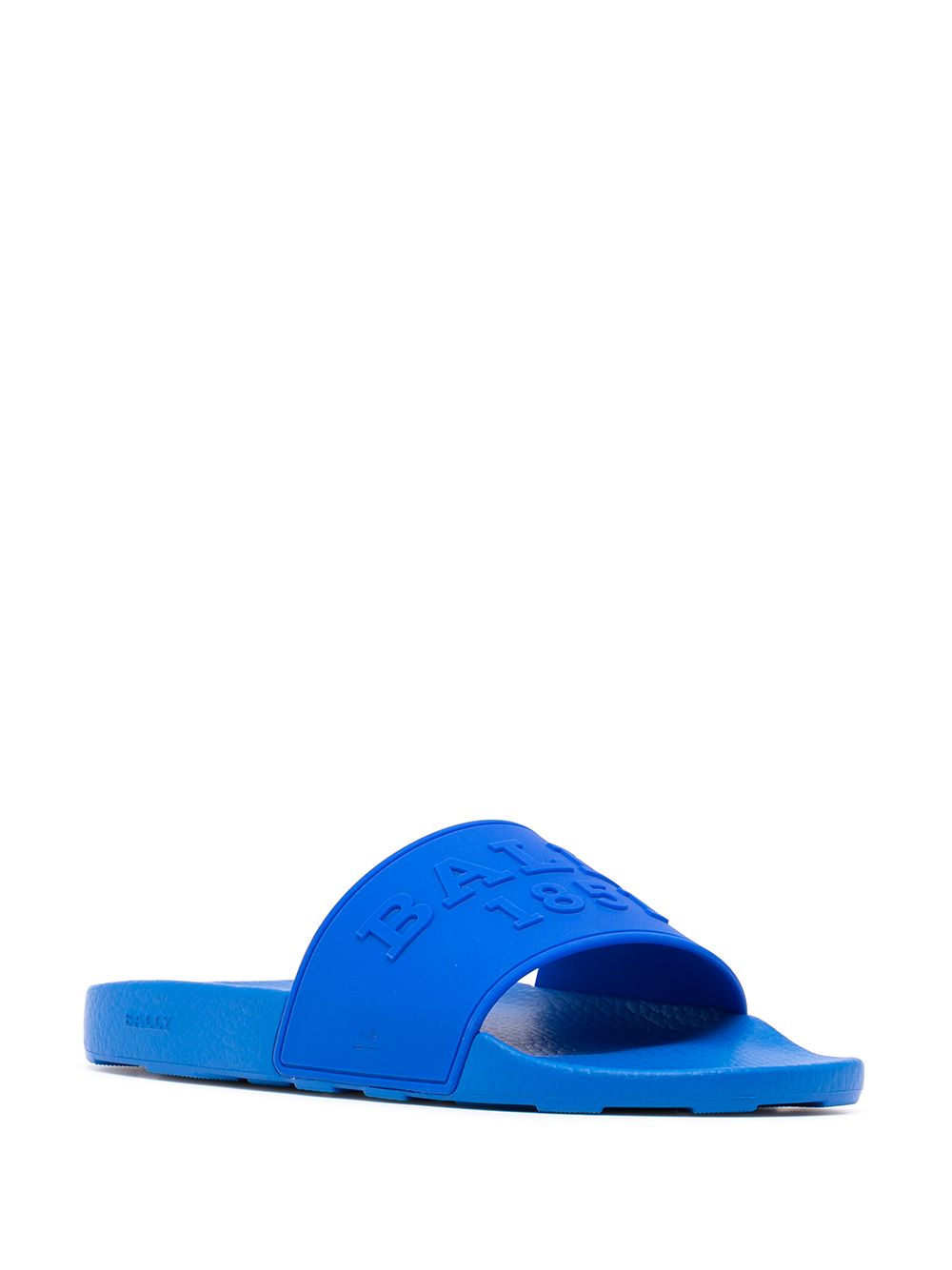 Bally Slippers met logo-reliëf - Blauw