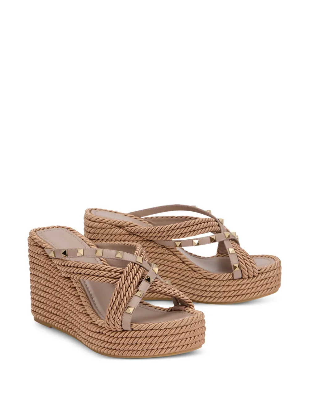 Valentino Garavani Sandalen met luipaardprint Beige