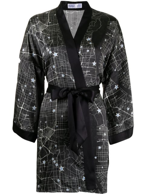 Fred Segal star map print robe