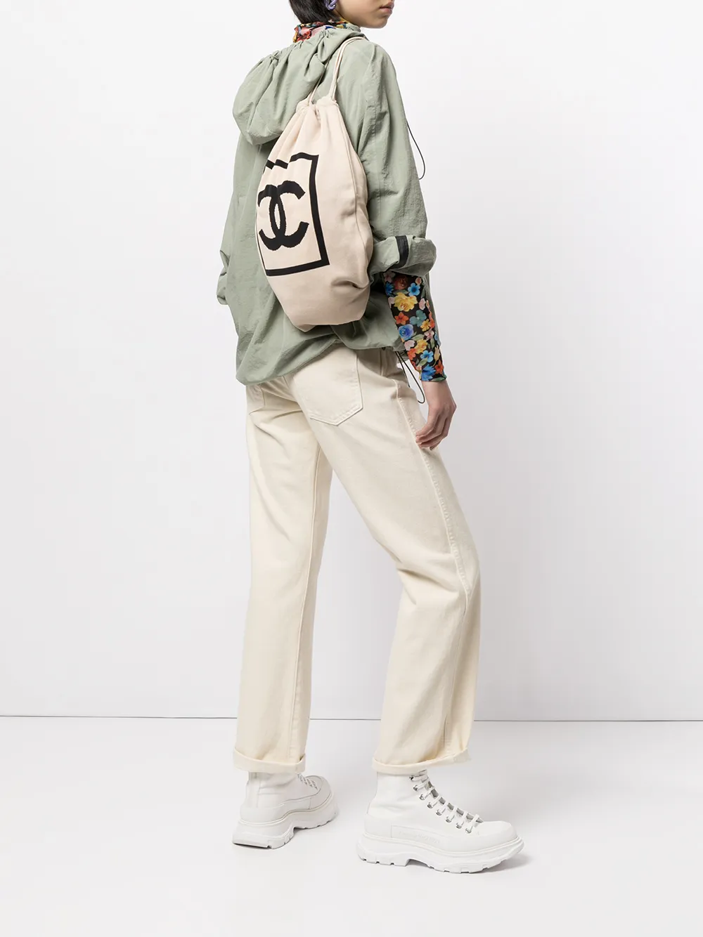 фото Chanel pre-owned рюкзак sport line 2003-го года с логотипом cc