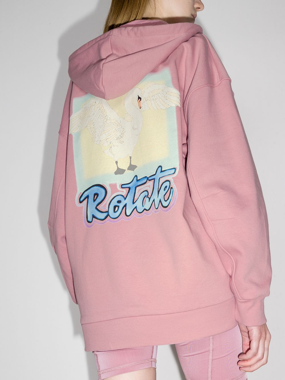 фото Rotate selma graphic-print hoodie