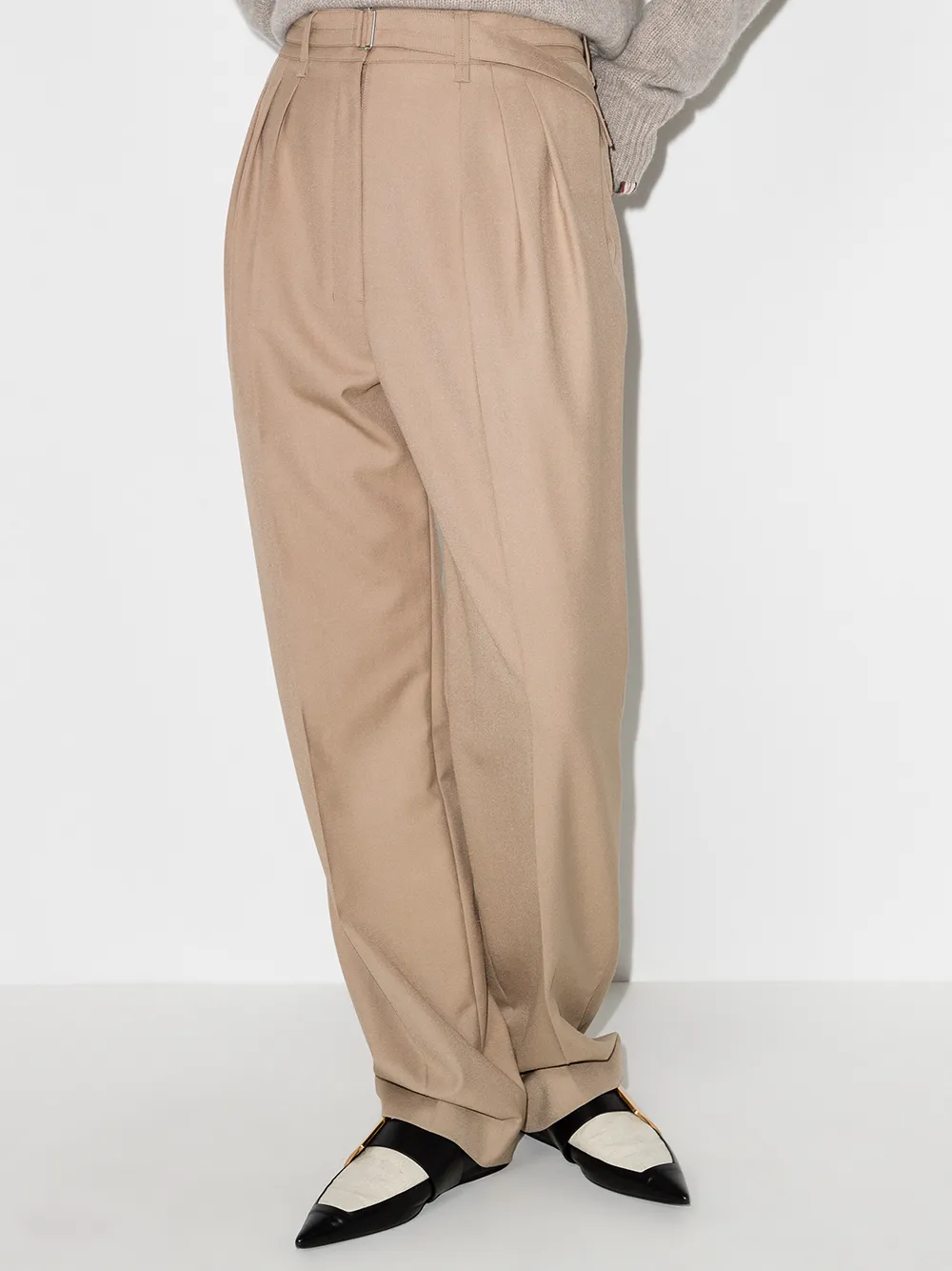 Image 2 of Lemaire 3-Pleats high-rise tailored trousers