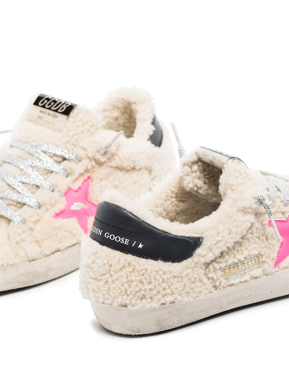 Image 2 of Golden Goose Super-Star shearling low-top sneakers