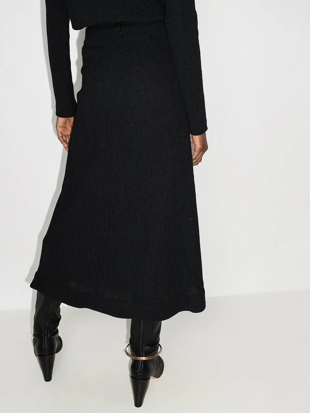 фото Jil sander фактурная юбка миди