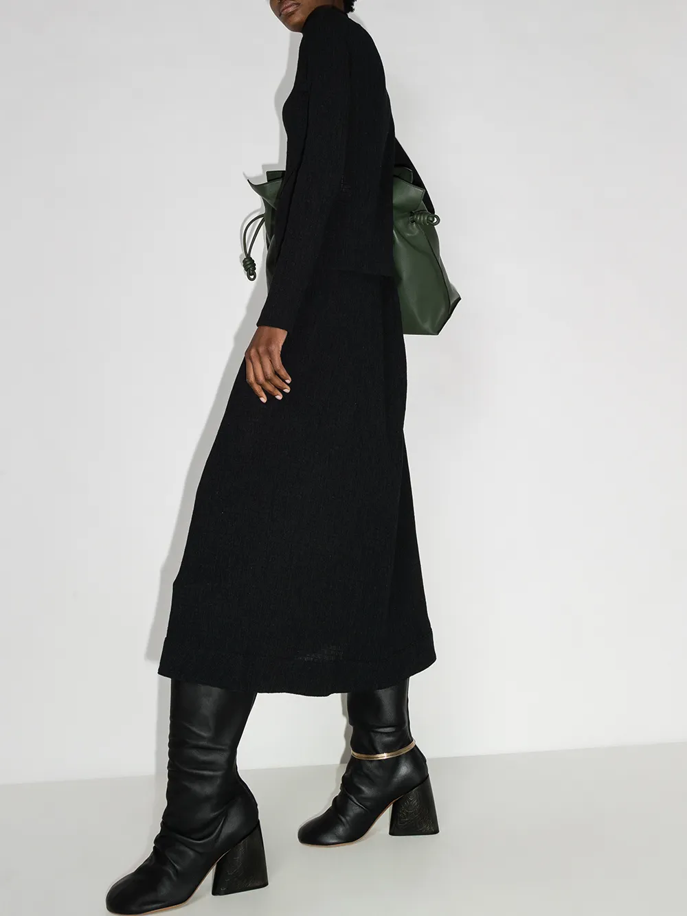фото Jil sander фактурная юбка миди