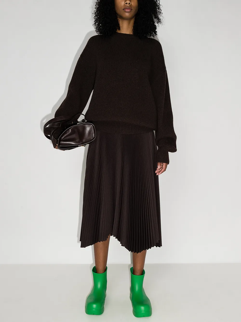 фото Jil sander плиссированная юбка с завышенной талией