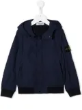 Stone Island Junior logo patch bomber jacket - Blue