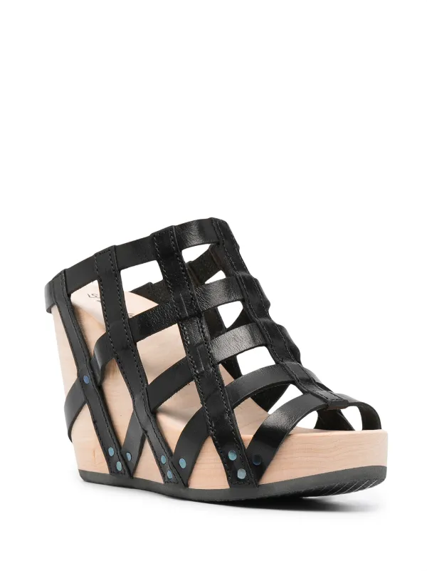 caged wedge sandals