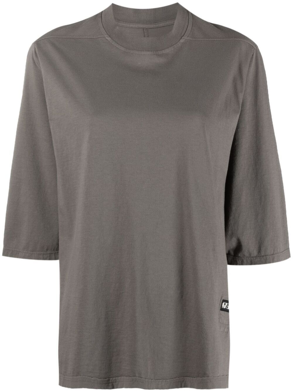 Rick Owens Drkshdw Cotton Crewneck T-shirt In Grey