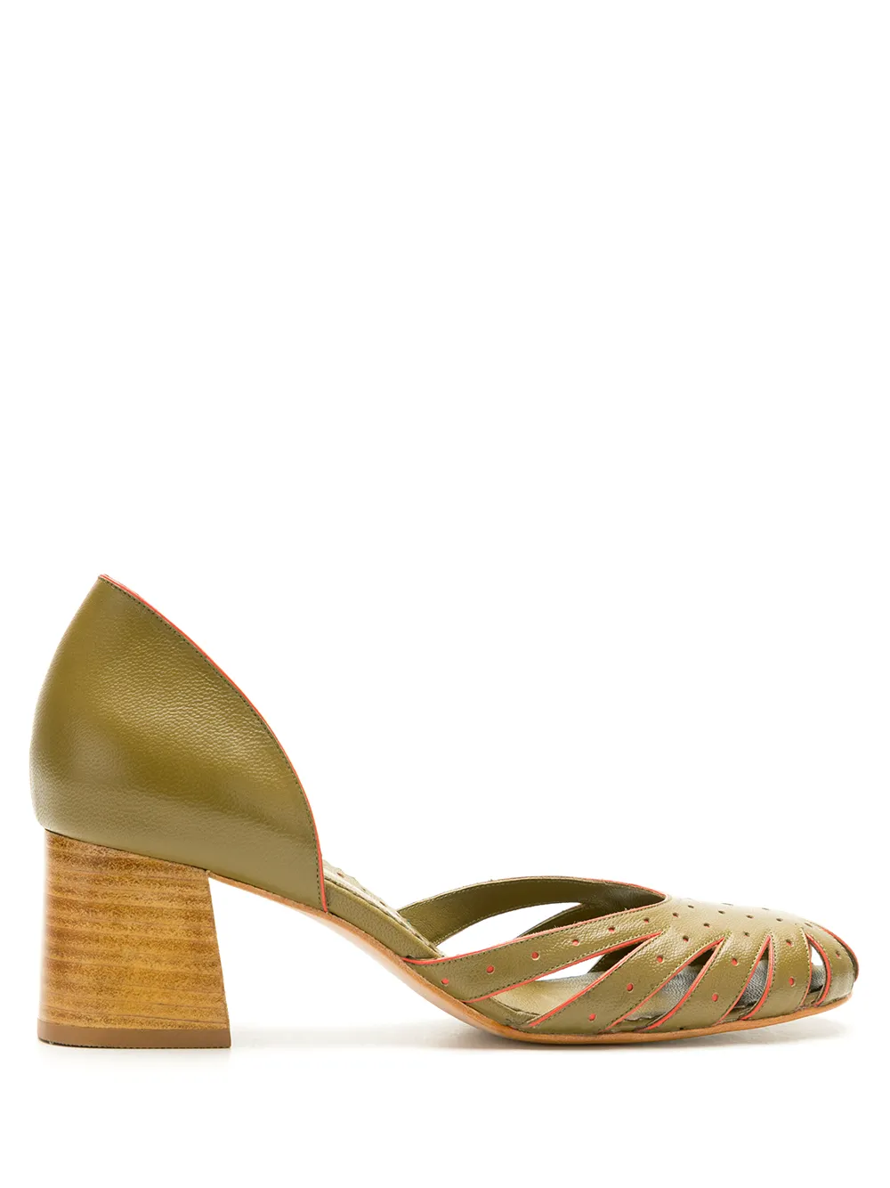 

Sarah Chofakian leather Hoxton pumps - Green