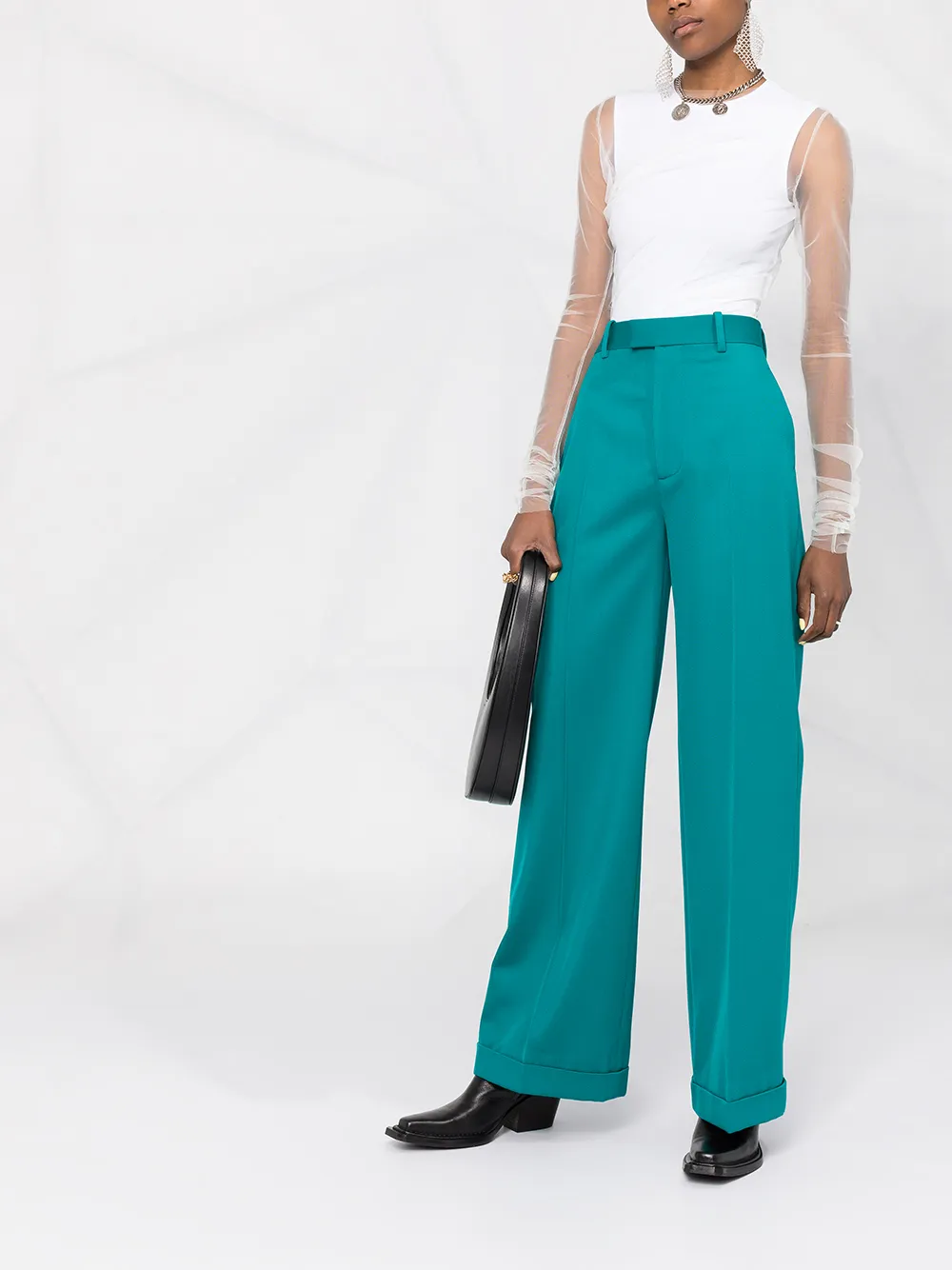 фото Maison margiela прозрачный топ асимметричного кроя