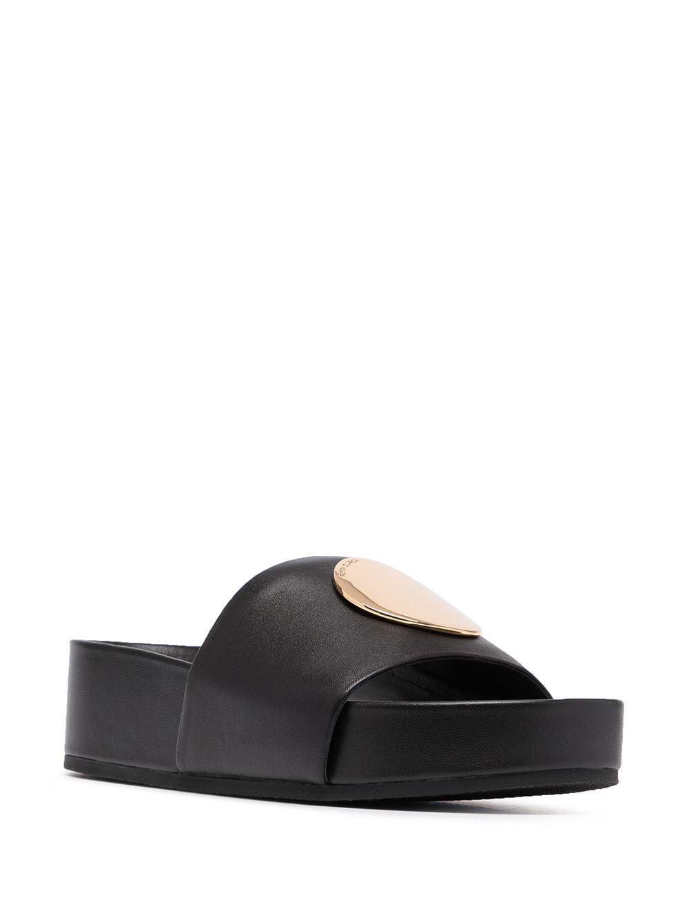 Tory Burch Patos slippers met logo - Zwart