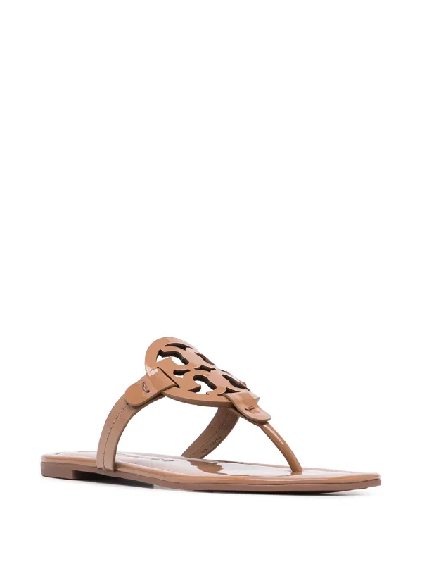 Tory burch logo discount sandals