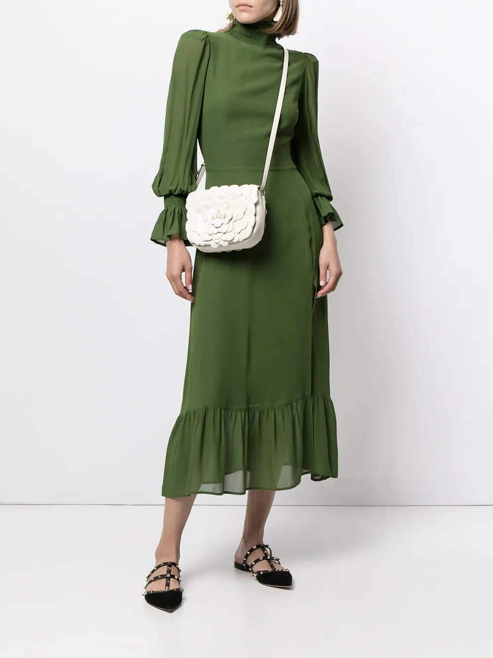 Valentino Rose Edition Atelier Crossbody Bag In White