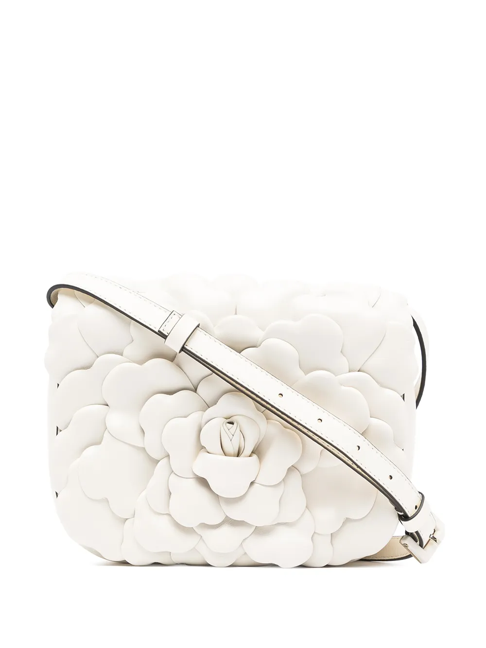 Valentino Garavani Rose Edition Atelier Crossbody Bag In White