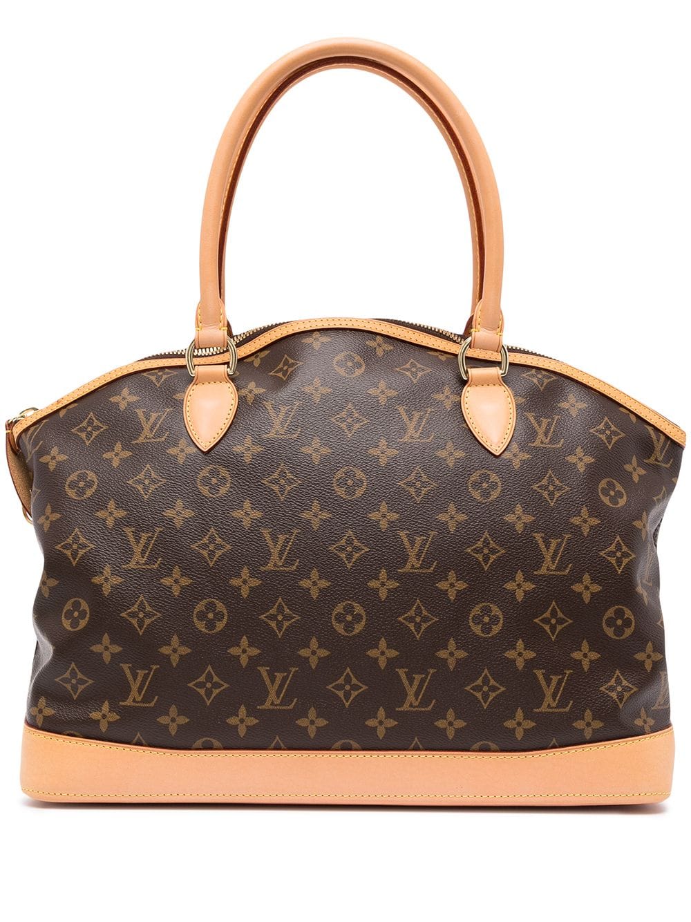 Pre-owned Louis Vuitton Lockit Pm Monogram Tote Bag In Brown