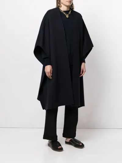 Jil Sander cashmere cape coat blue | MODES