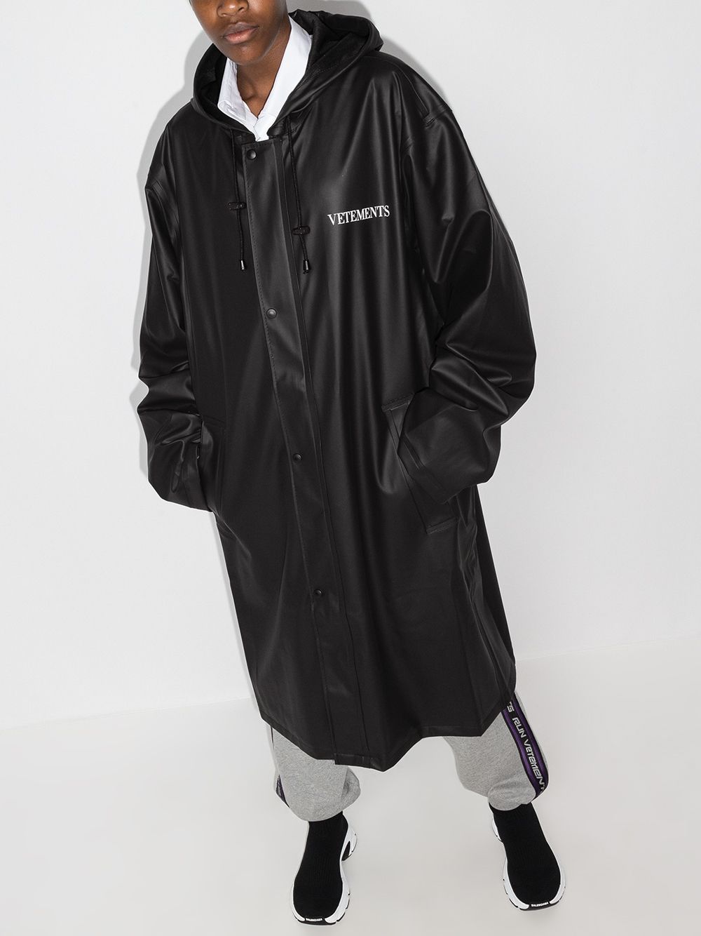 Image 2 of VETEMENTS oversized slogan print raincoat