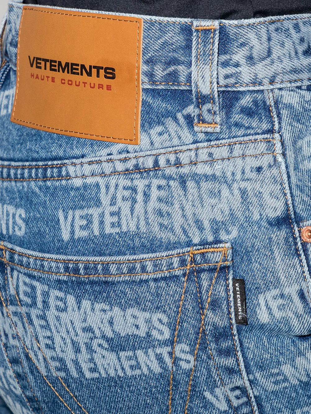 VETEMENTS All Over Logo Straight Jeans - Farfetch